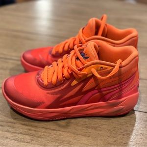 PUMA x LaMelo Ball MB.02 "Fiery Coral/Ultra Orange" Sneakers